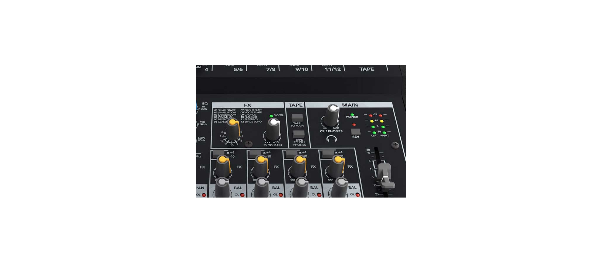 Mackie Mix12FX compacte mixer| met FX| Dijkmanmuziek