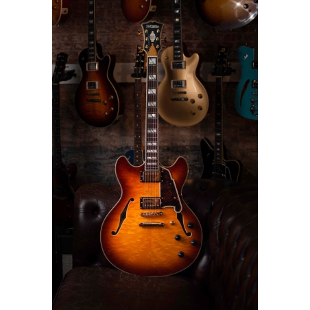 DAngelico Excel DC XT Iced Tea Burst Quilt