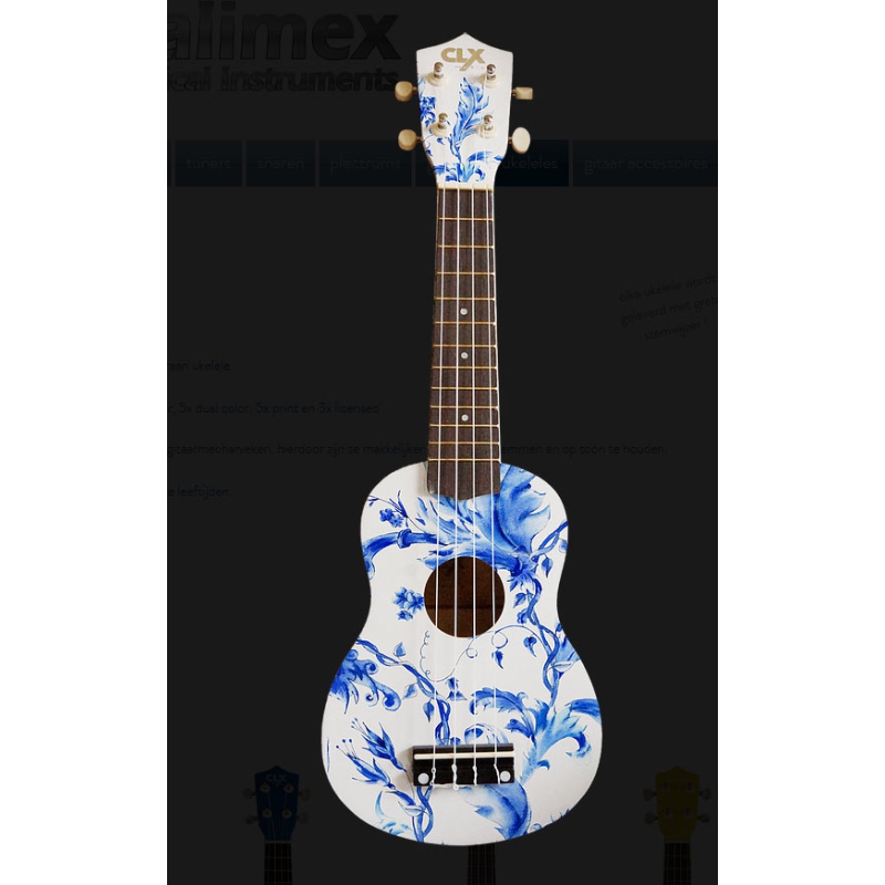 CLX Delft's Blue sopraan ukulele