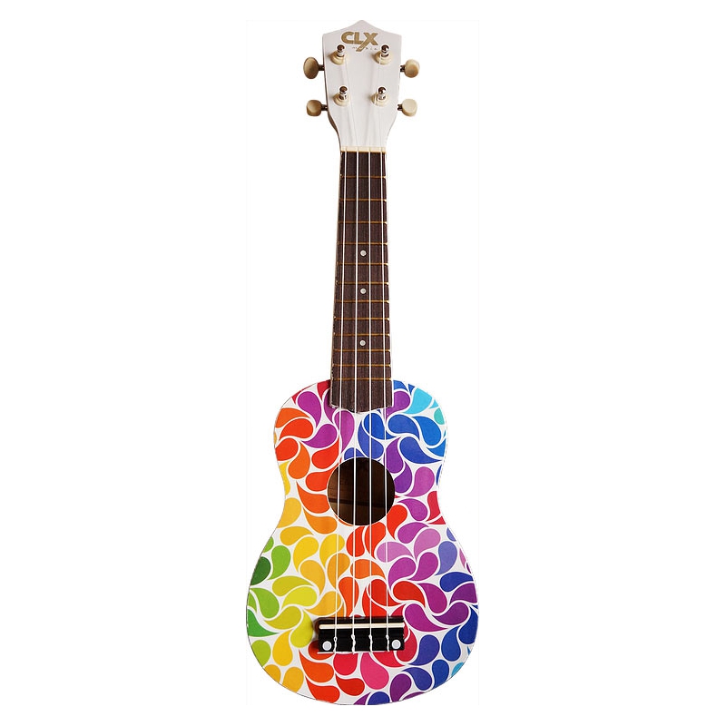 CLX Rainbow Drips sopraan ukulele