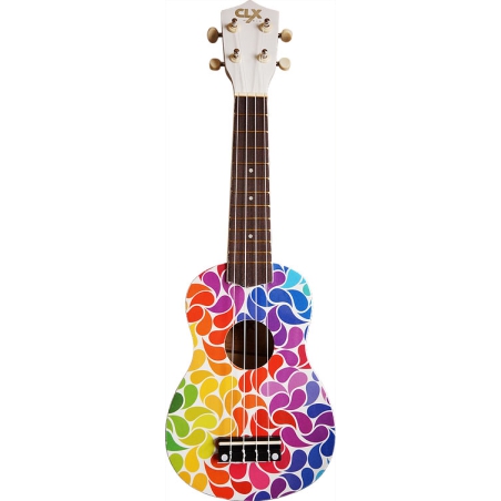 CLX Rainbow Drips sopraan ukulele