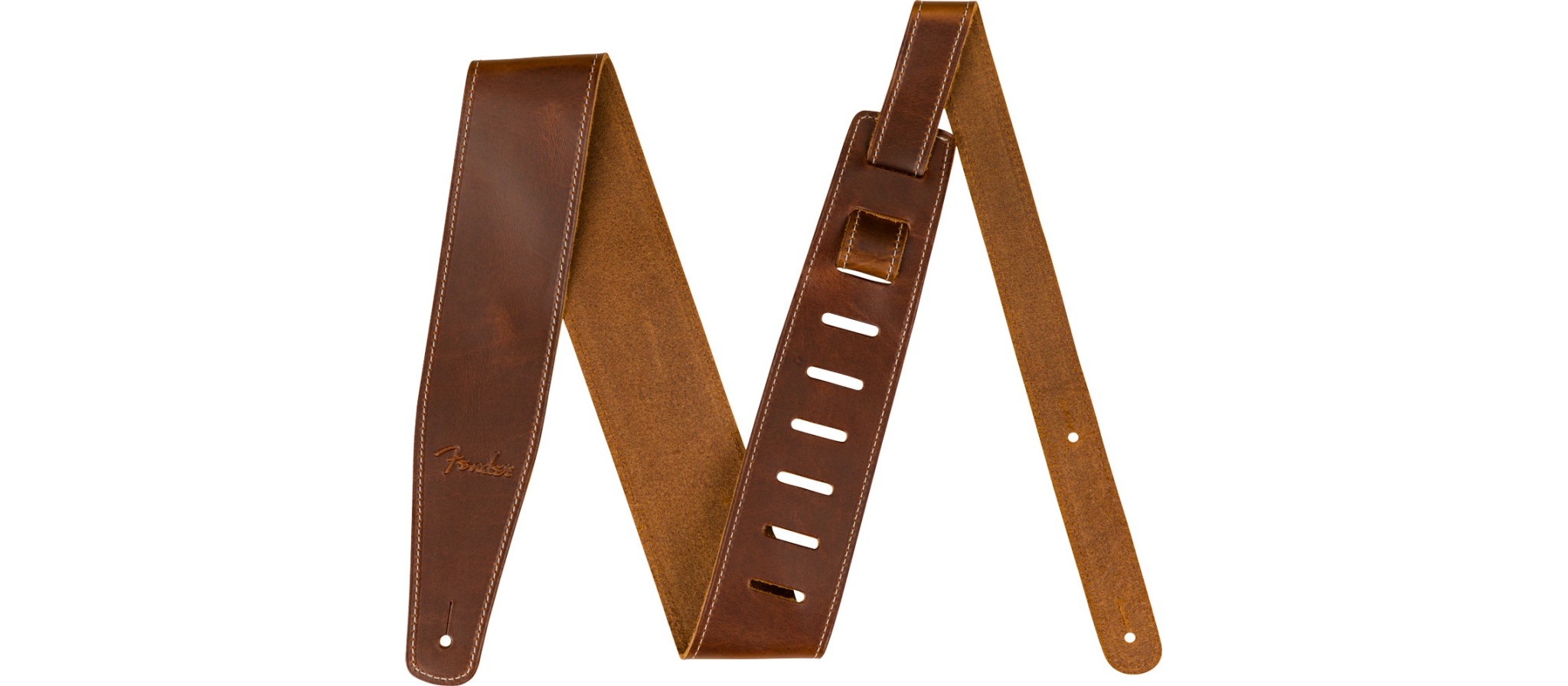 Fender Broken leather belt, brown 2.5 inch Fender Broken leather belt, brown 2.5 inch