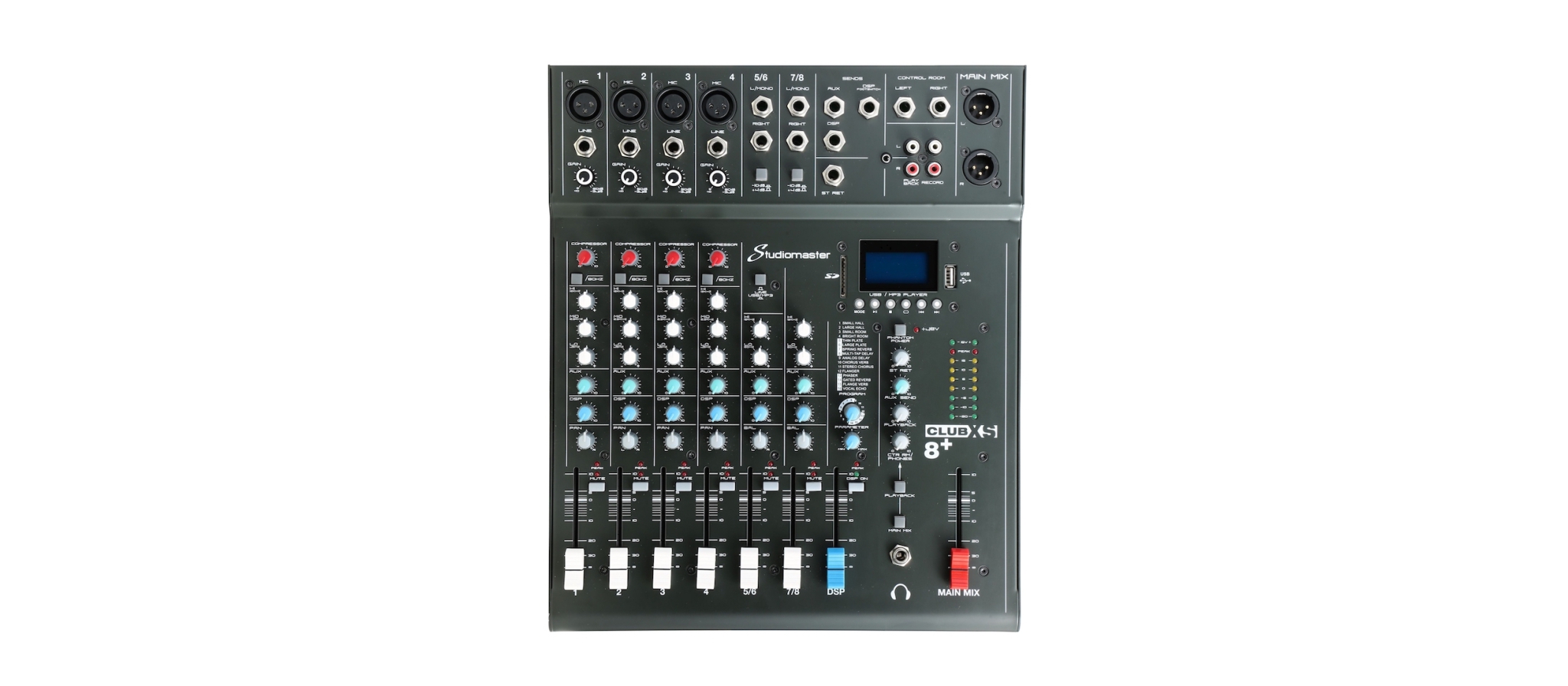 Studiomaster club xs 8 mixer usb bluetooth dijkman muziek