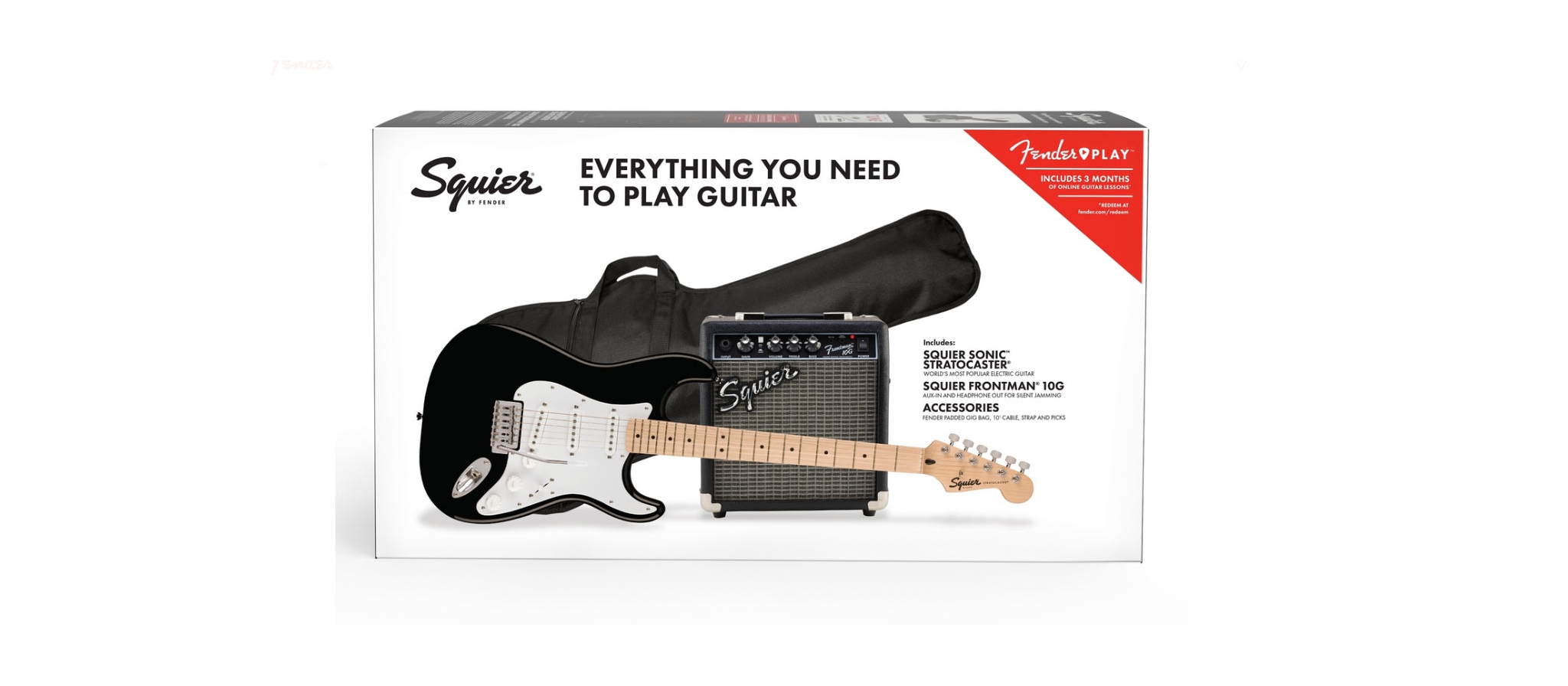 Squier Sonic Stratocaster Black 10G | SET complet | DijkmanMuziek