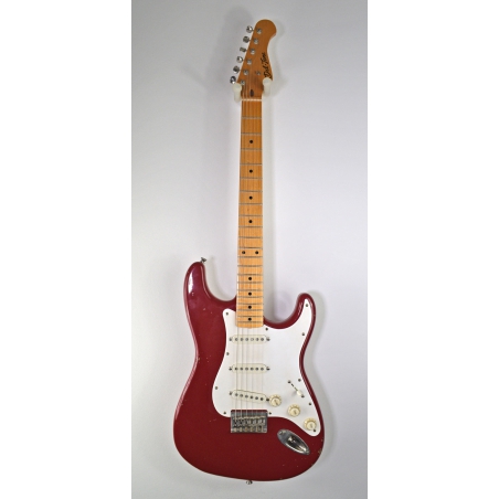 Del-Tone 50s S-style Hard Tail Dakota Red