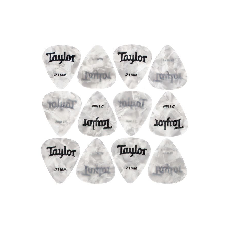 Taylor Celluloid 351 Guitar Picks 12-pack white pearl 0.71