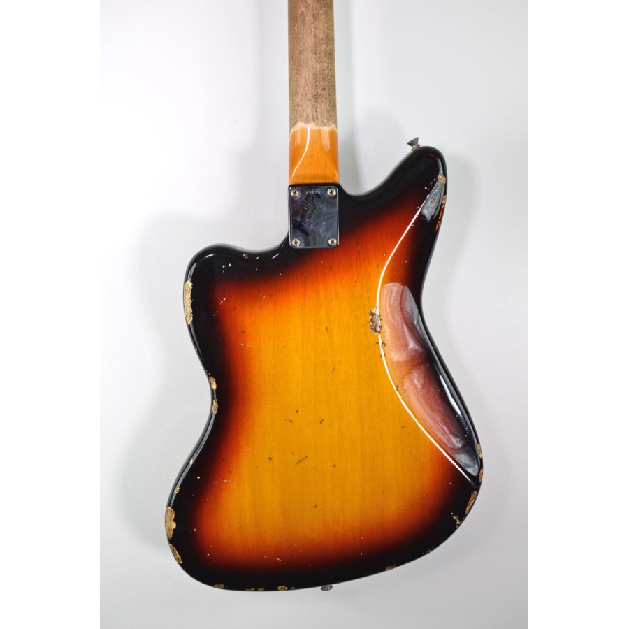 Del-Tone JM-style 3-tone Sunburst Heavy Aging