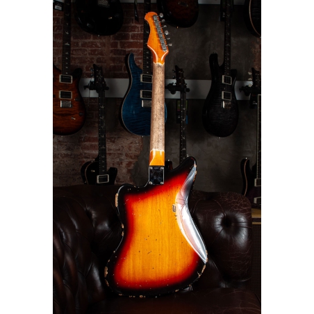 Del-Tone JM-style 3-tone Sunburst Heavy Aging