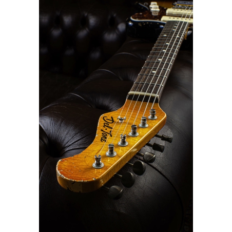 Del-Tone JM-style 3-tone Sunburst Heavy Aging