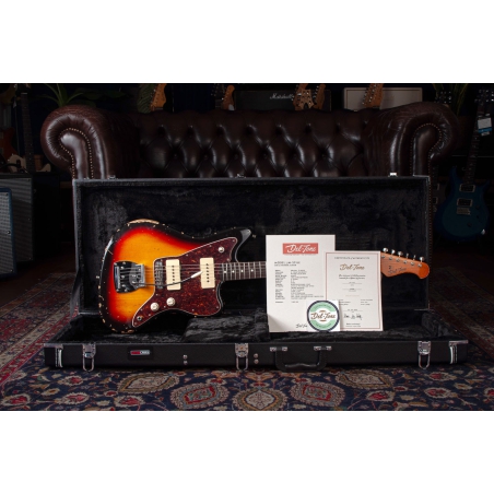 Del-Tone JM-style 3-tone Sunburst Heavy Aging