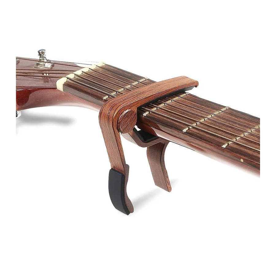 CLX Capo Steel String donker houtkleur