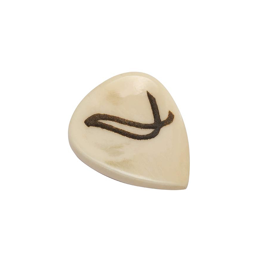 Wambooka Nativo white bone handmade plectrum