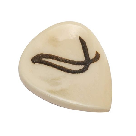 Wambooka Nativo white bone handmade plectrum