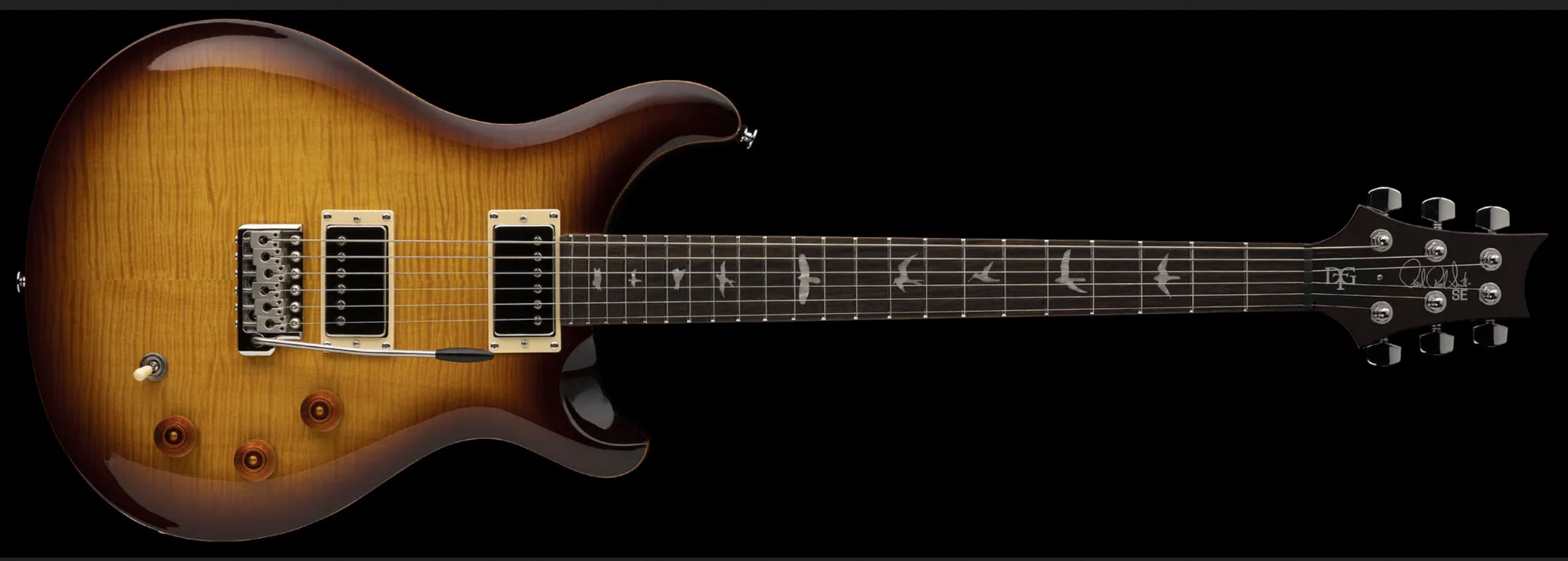 PRS SE DGT Birds Inlay McCarty Tobacco Sunburst