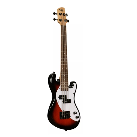 Kala U-Bass Solid Body Jet Tobacco Burst 4-String