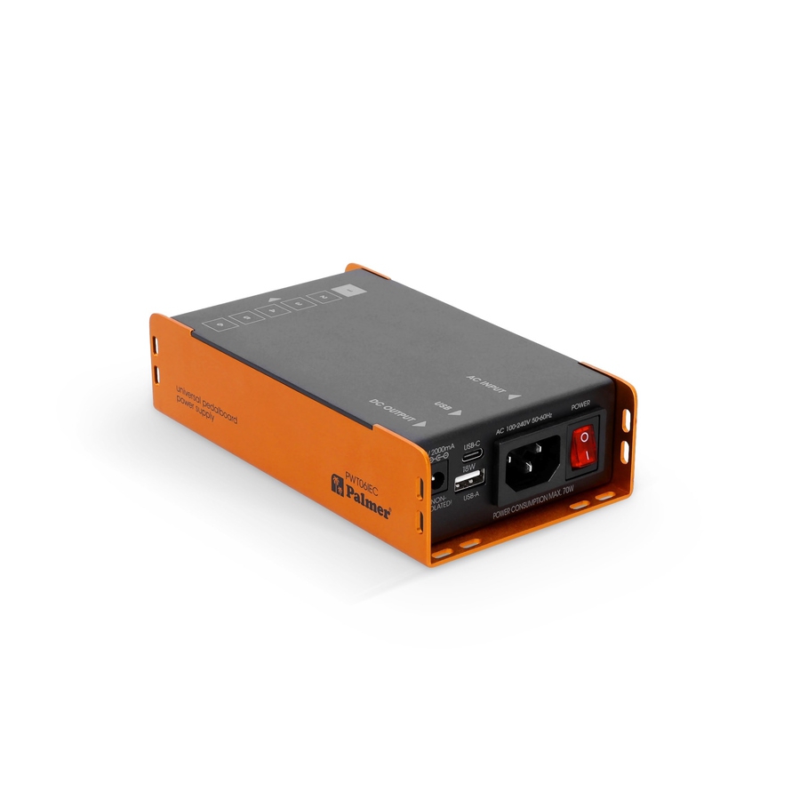 Palmer PWT06IEC Universal Pedalboard Power Supply with USB Palmer PWT06IEC Universal Pedalboard Power Supply with USB