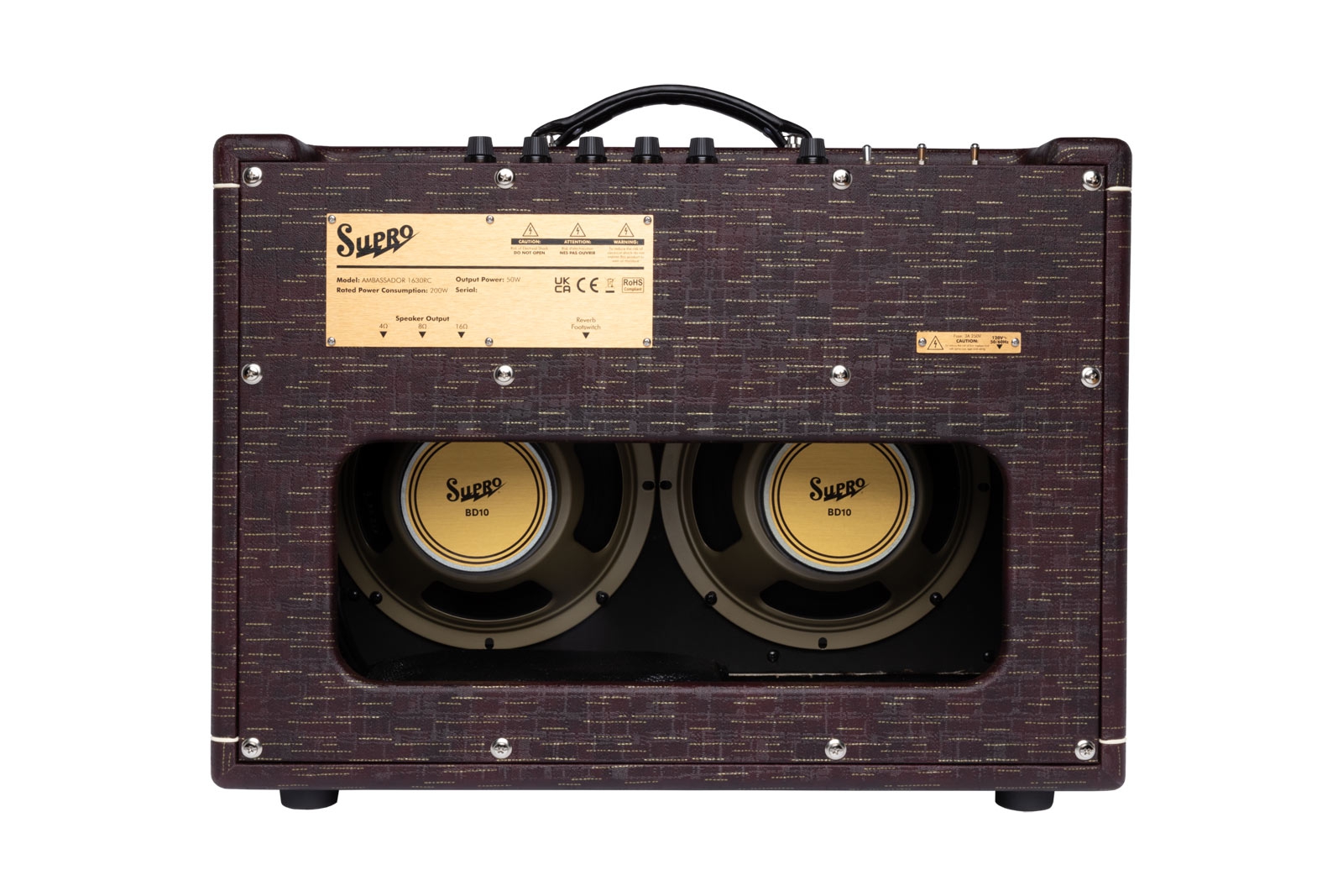 Supro 1630RCBUR Ambassador Custom Burgundy 2x10