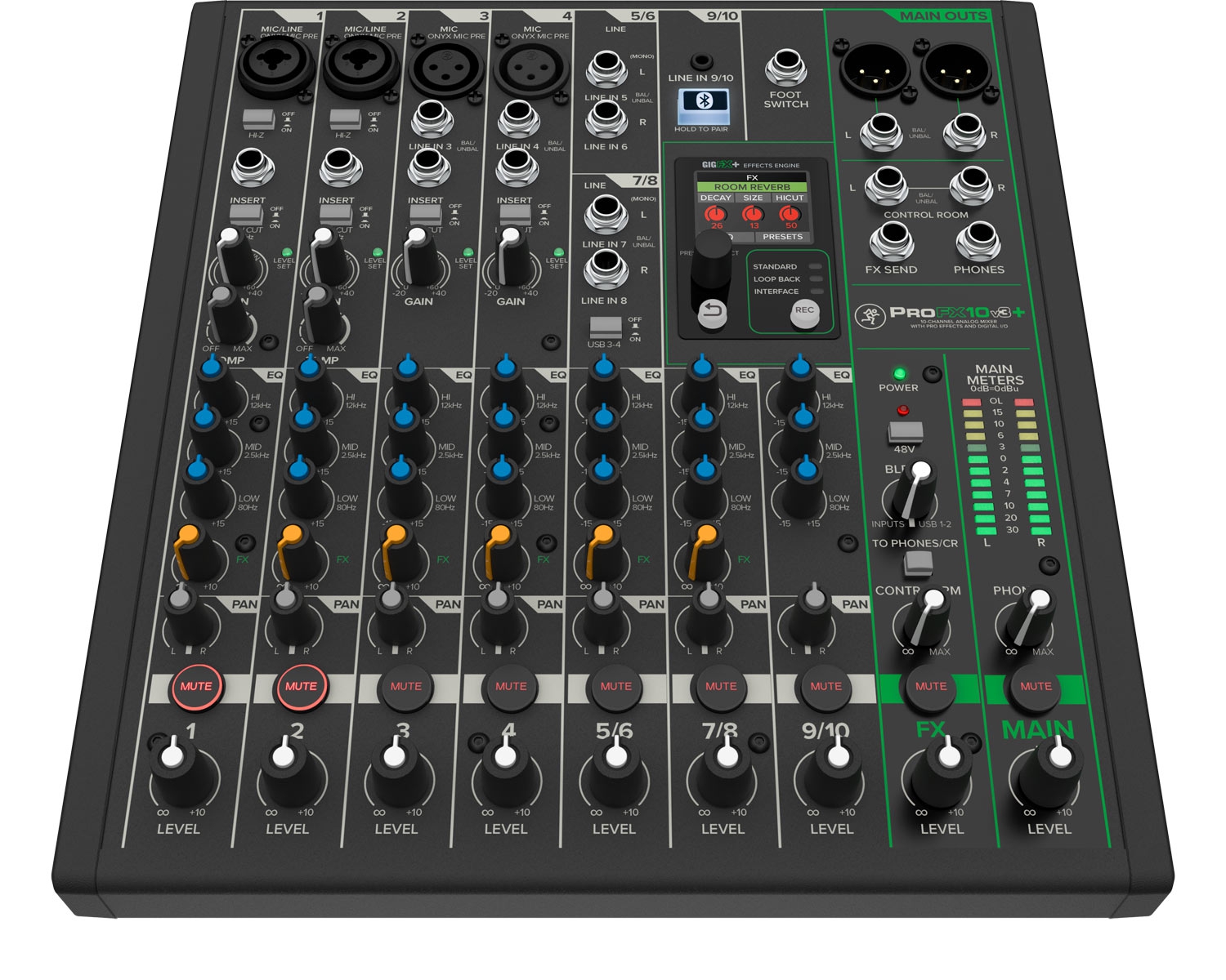 Mackie ProFX10v3+ 10-Kanaals USB Mixer met EFX en Bluetooth