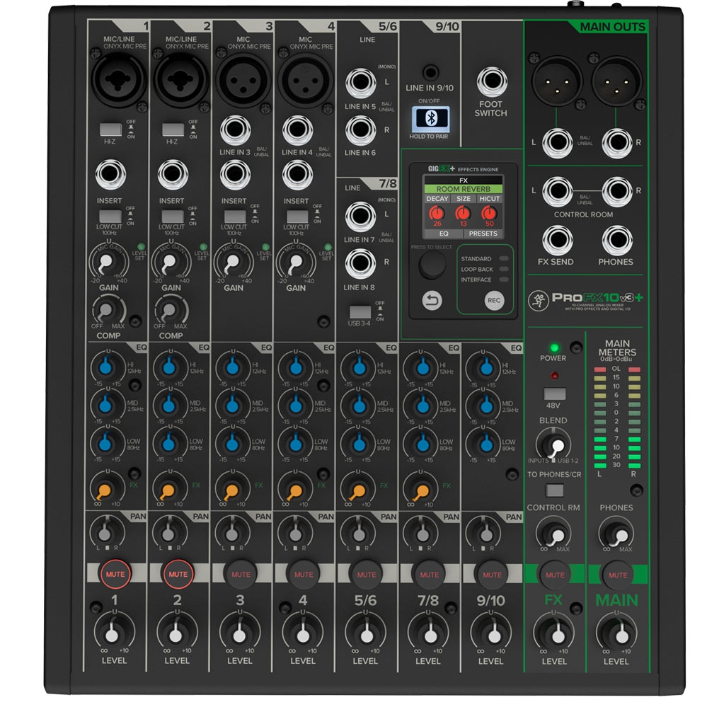 Mackie ProFX10v3+ 10-Kanaals USB Mixer met EFX en Bluetooth