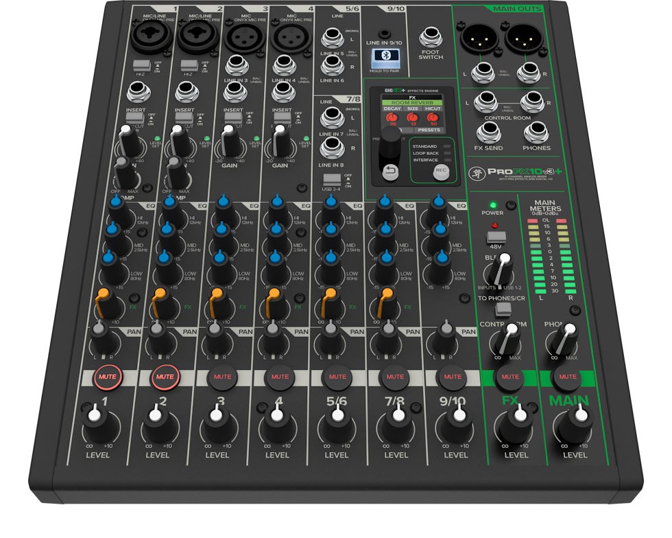 Mackie ProFX10v3+ 10-Kanaalsl USB Mixer met EFX en Bluetooth