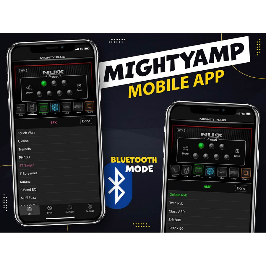 Nux LMK2 Mighty desktop gitaar versterker met bluetooth Nux LMK2 Mighty desktop gitaar versterker met bluetooth
