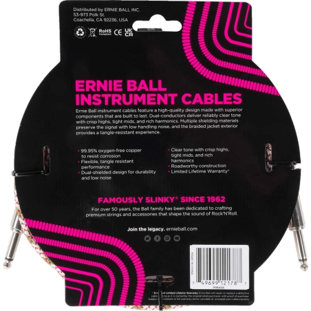 Ernie Ball EEB 6426 Jack/jack 3m Emerald Argyle