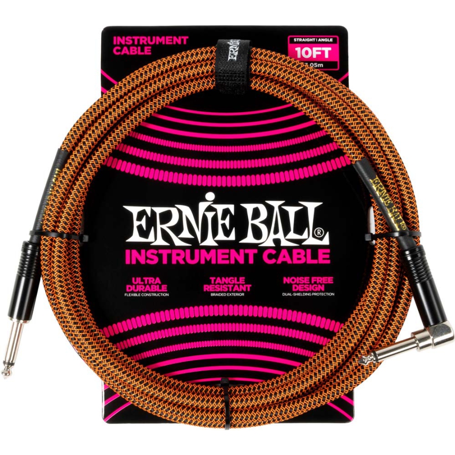 Ernie Ball EEB 6470 Jack/jack 3m Orange Black Ernie Ball EEB 6470 Jack/jack 3m Orange Black