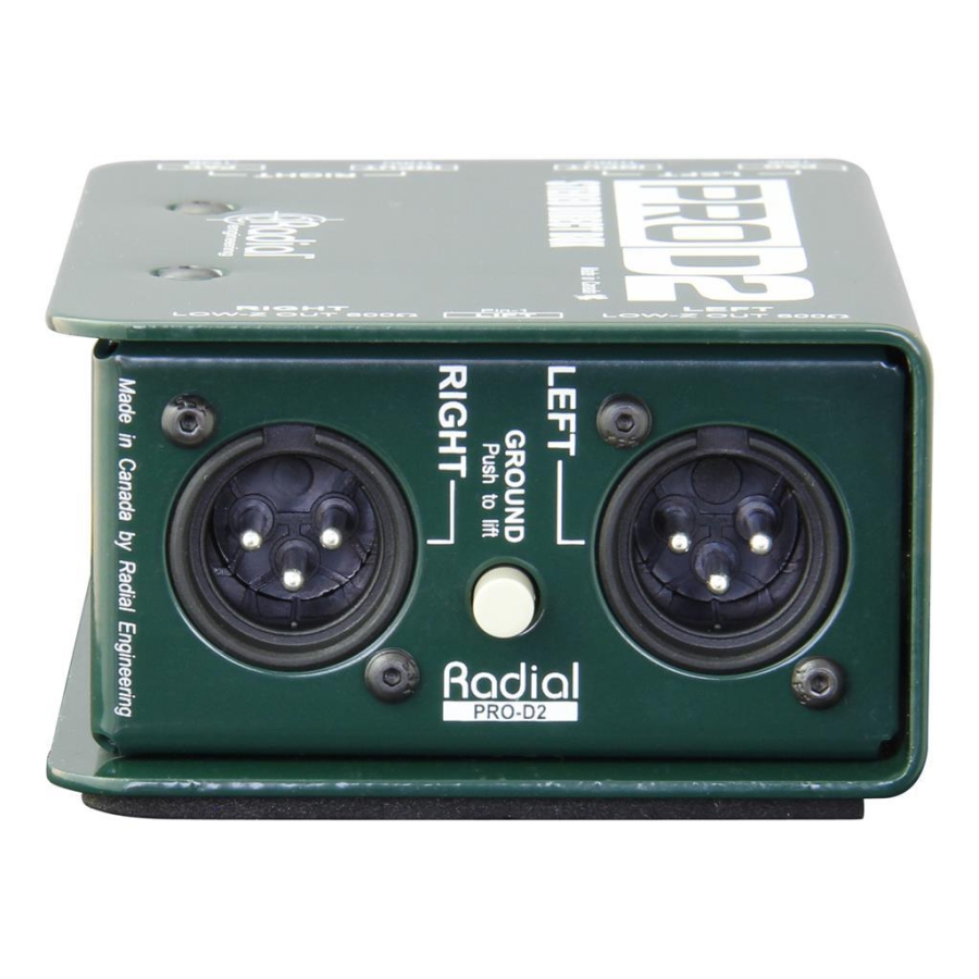 Radial ProD2 Passive Stereo DI BOX Radial ProD2 Passive Stereo DI BOX