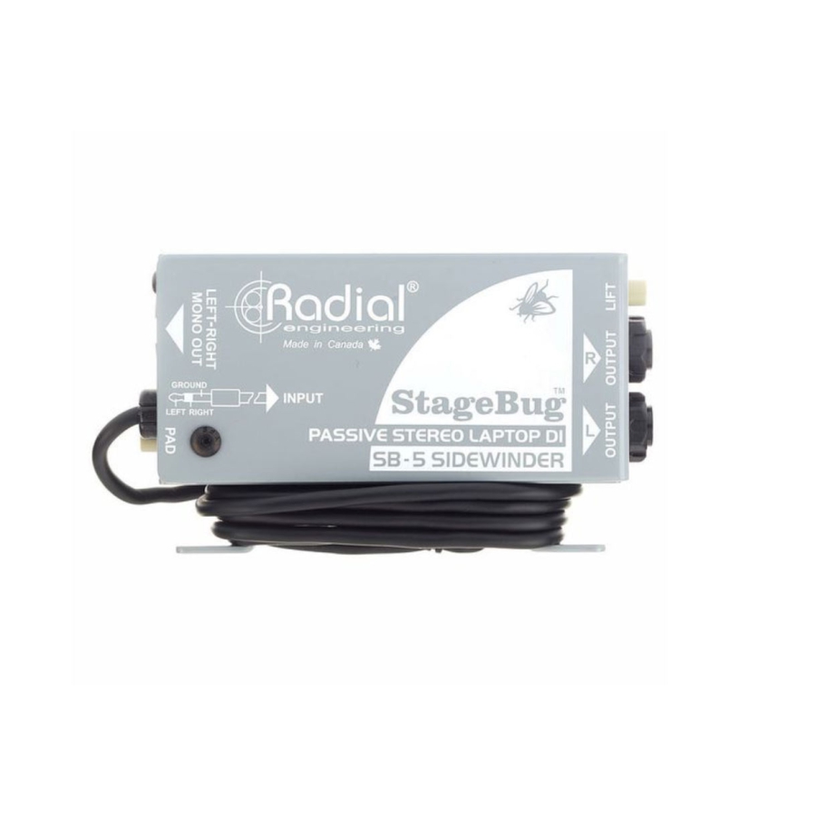Radial StageBug SB-5 Passive stereo Laptop DI BOX Radial StageBug SB-5 Passive stereo Laptop DI BOX