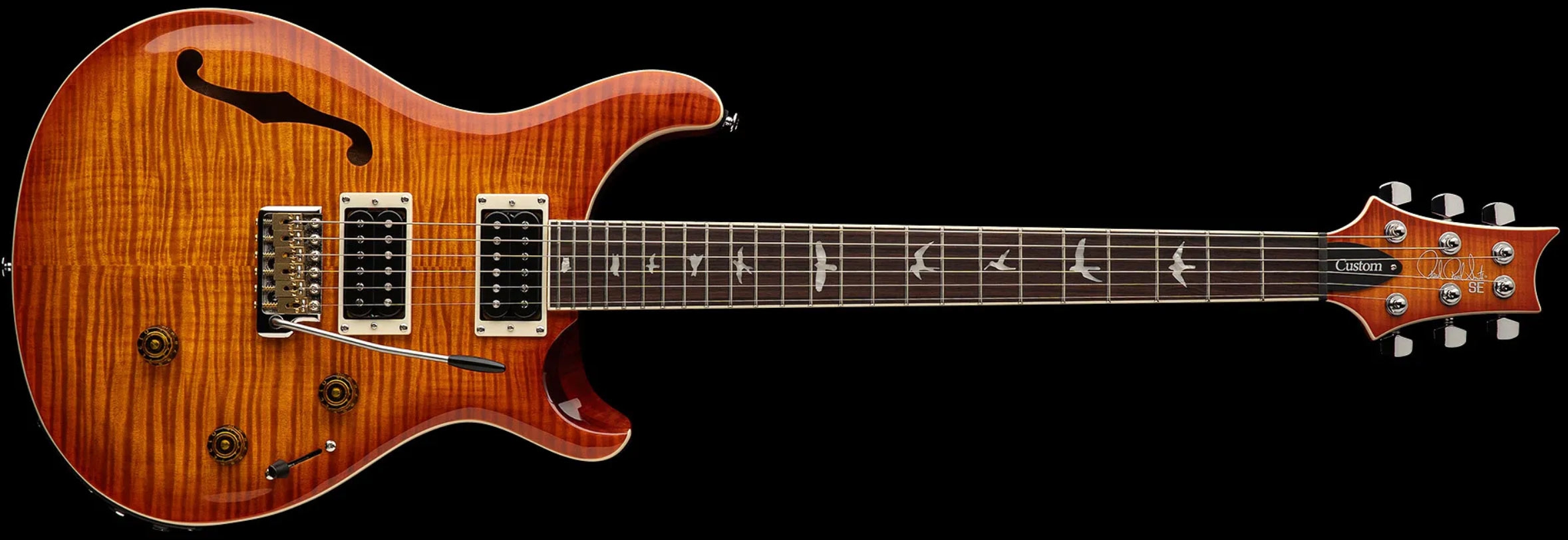 PRS SE Custom 24 Semi-Hollow piezo Vintage Sunburst