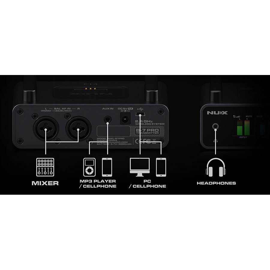 NUX B-7PRO 2.4 GHz wireless in-ear monitor system