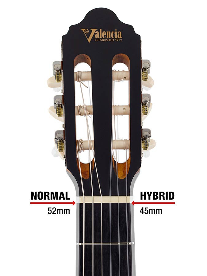 Valencia VC204H Klassiek gitaar Natural Satin smalle hals
