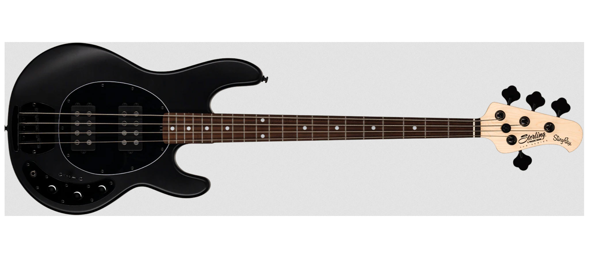 Sterling by Music Man StingRay HH RAY4HH Stealth Black | DijkmanMuziek