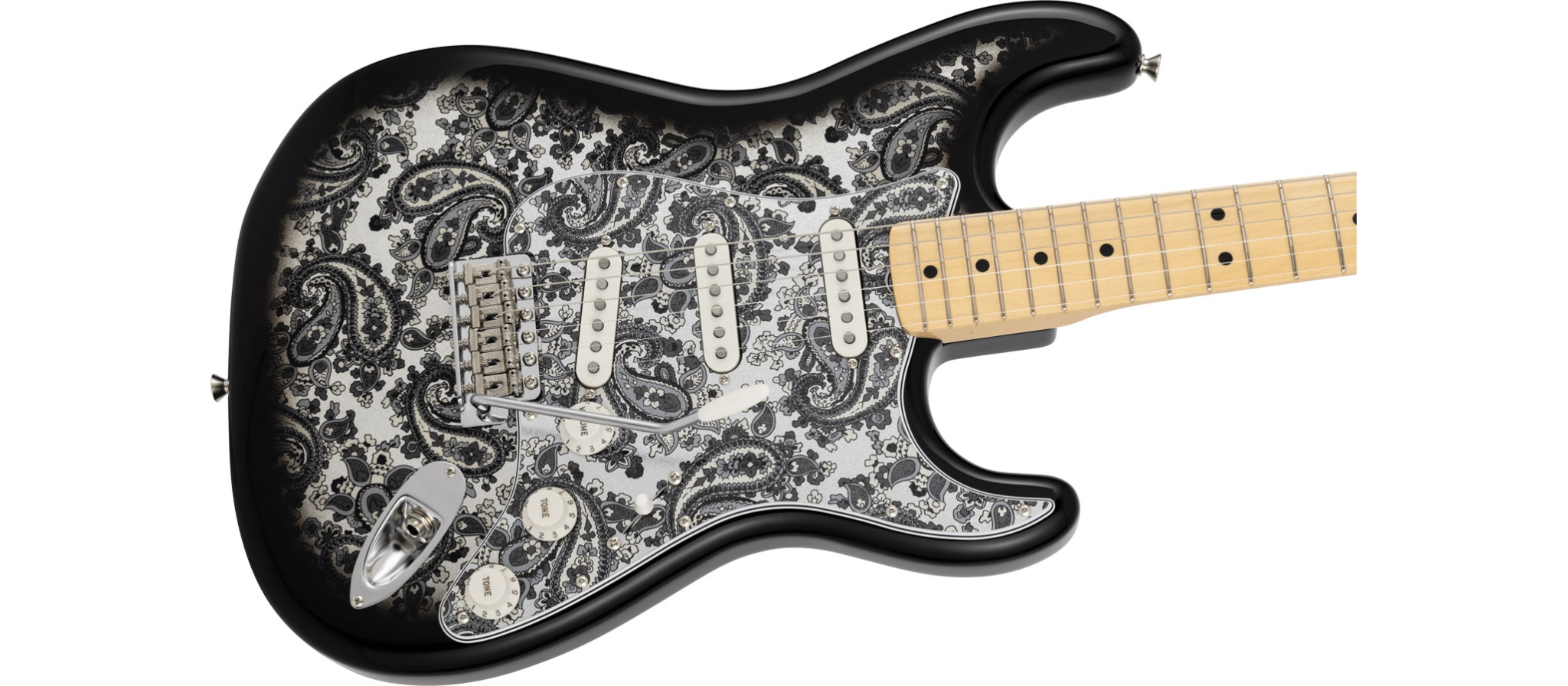 Fender Made in Japan LTD Stratocaster MN Black Paisley | DijkmanMuziek