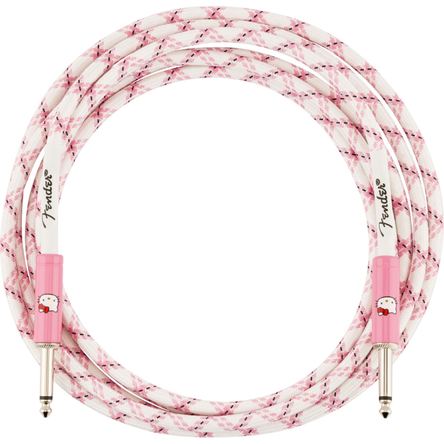 Fender x Hello Kitty White Pink Woven Cable 3m