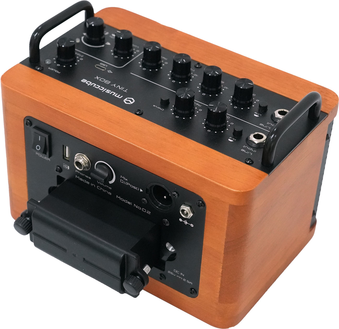 MUSICCUBE Tiny Box D2 Dark Oak Wood MUSICCUBE Tiny Box D2 Dark Oak Wood