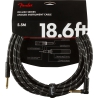 Fender Deluxe Series Instrument Cable 18.6ft Straight/Angle BTWD Fender Deluxe Series Instrument Cable 18.6ft Straight/Angle BTWD