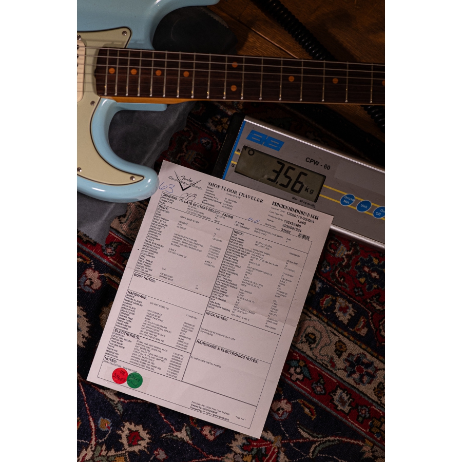 Fender Custom Shop Late 62 Strat Relic Faded Daphne Blue