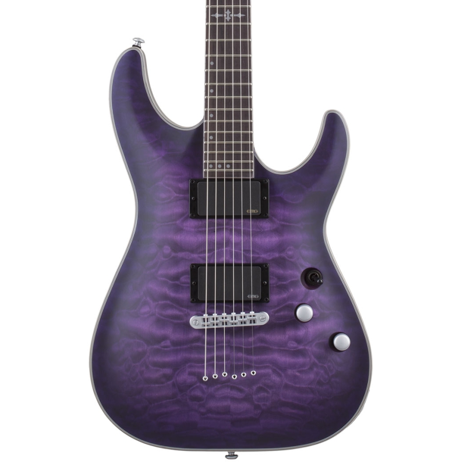 Schecter C-1 Platinum Satin Purple Burst