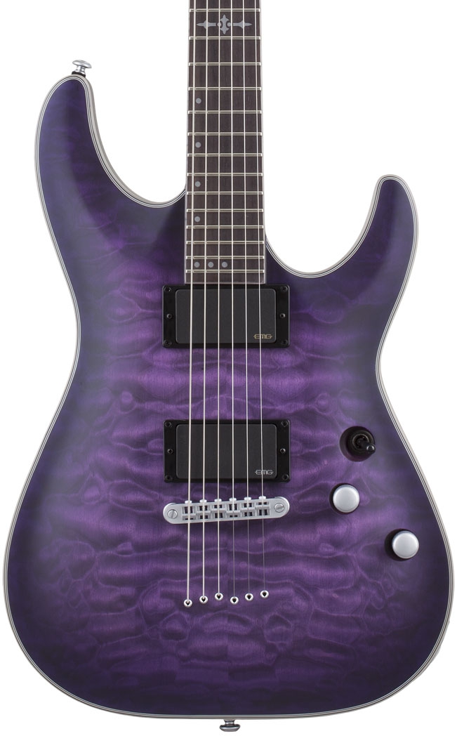Schecter C-1 Platinum Satin Purple Burst