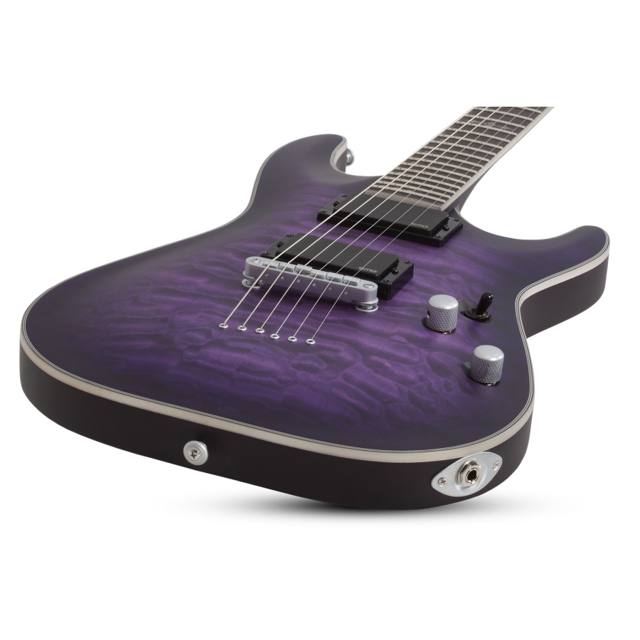 Schecter C-1 Platinum Satin Purple Burst