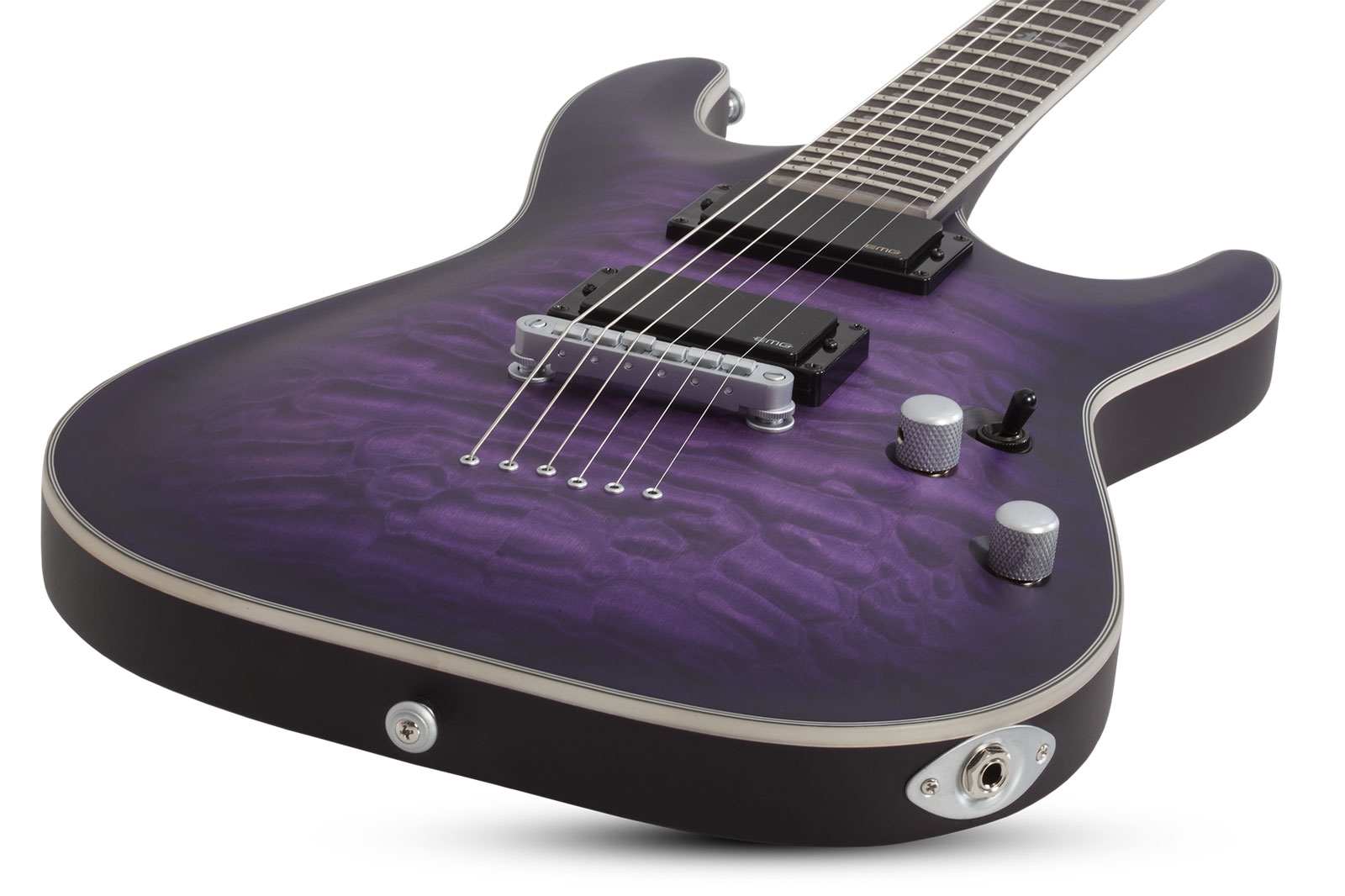 Schecter C-1 Platinum Satin Purple Burst