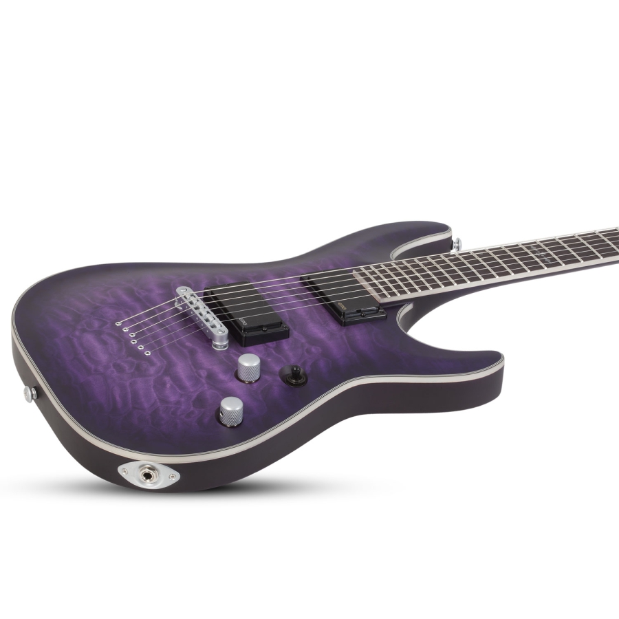 Schecter C-1 Platinum Satin Purple Burst