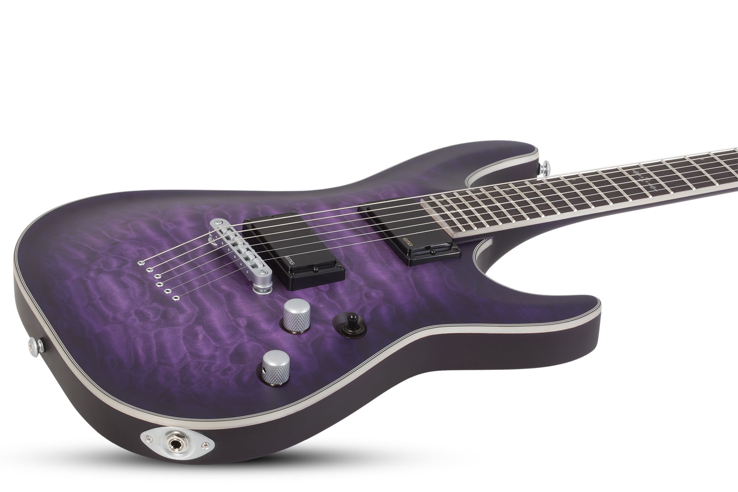 Schecter C-1 Platinum Satin Purple Burst