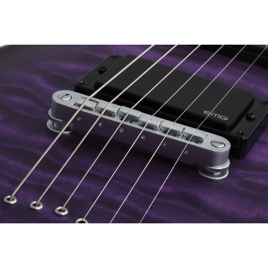 Schecter C-1 Platinum Satin Purple Burst