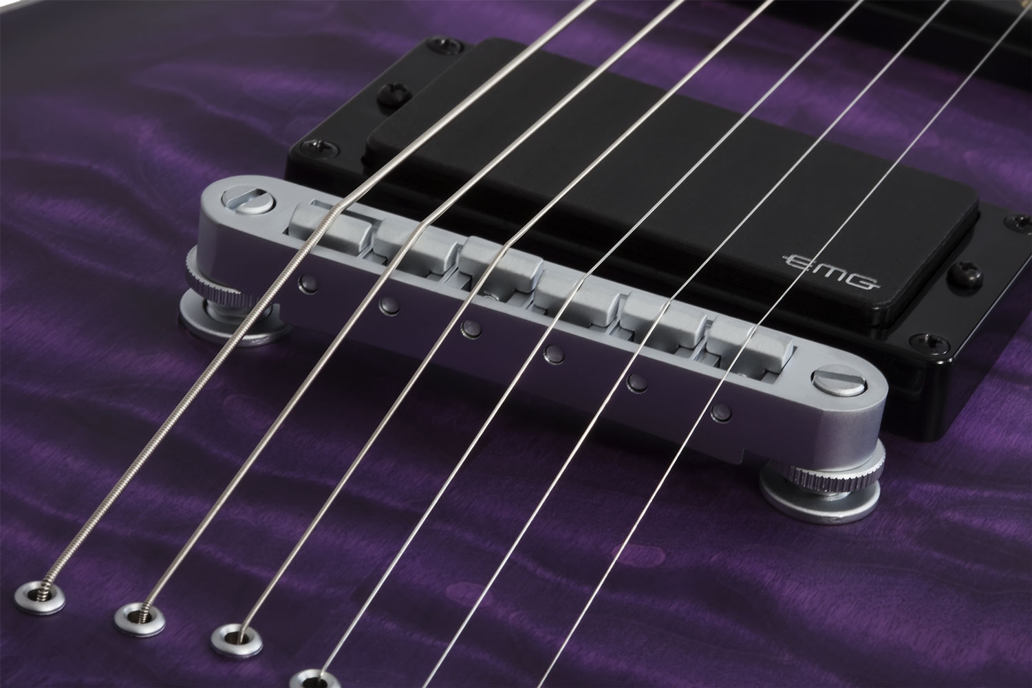 Schecter C-1 Platinum Satin Purple Burst