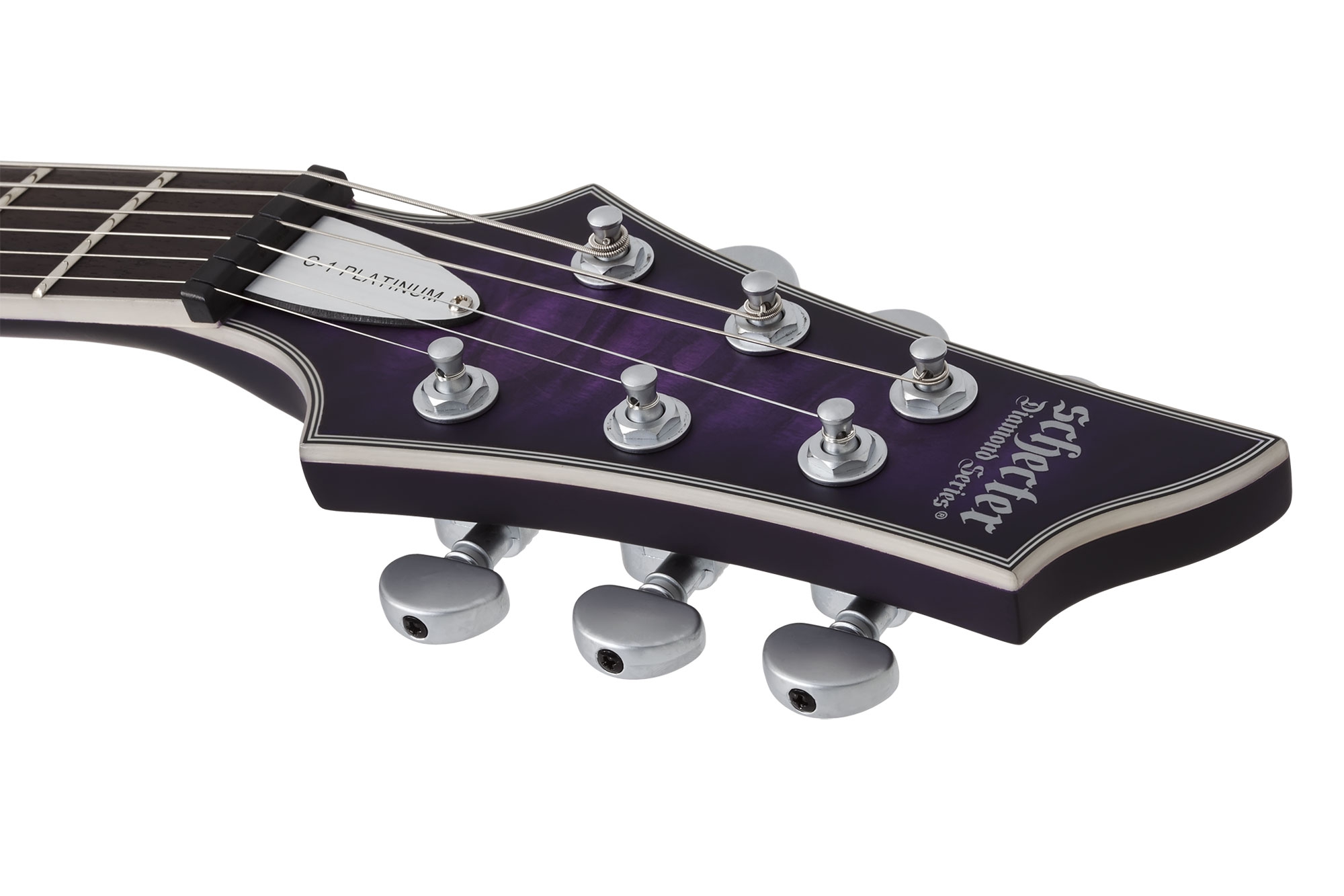 Schecter C-1 Platinum Satin Purple Burst