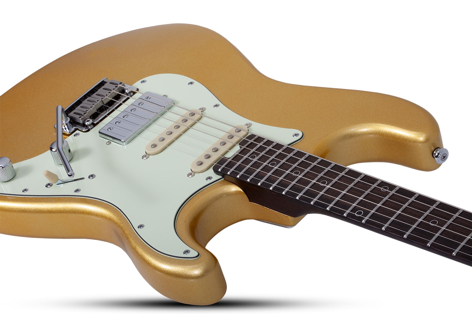 Schecter Nick Johnston 10th Anniversary HSS Atomic Saffron