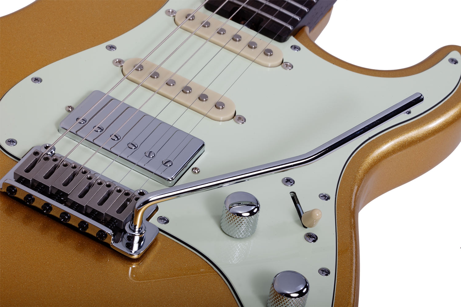 Schecter Nick Johnston 10th Anniversary HSS Atomic Saffron