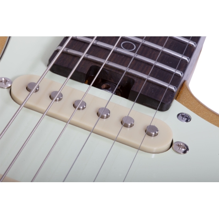 Schecter Nick Johnston 10th Anniversary HSS Atomic Saffron